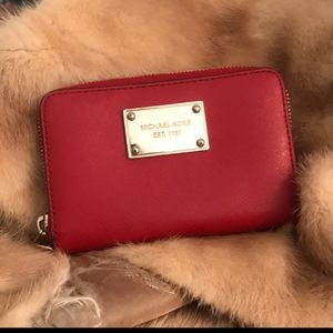 Michael kors red wallet